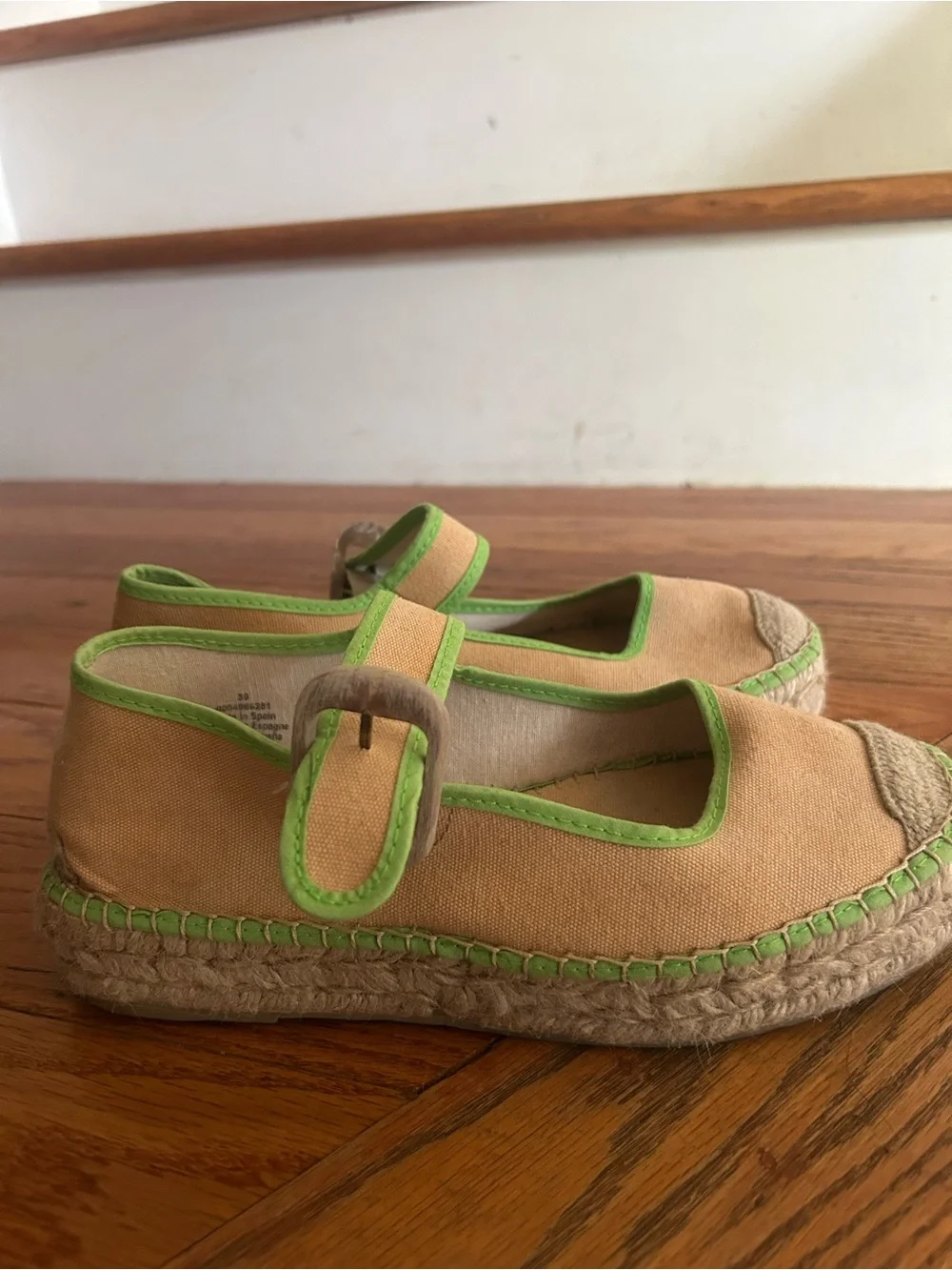 Free People Surfside 2.0 Mary Jane Espadrille Shoes - Salted Lime